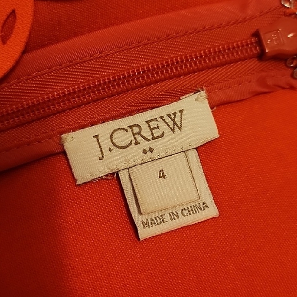 J. Crew Factory Orange Lazer-Cut Shiftdress - Picture 8 of 10